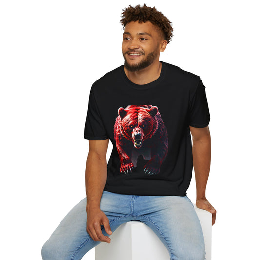 Bearish Market Red Raging Bear T-Shirt